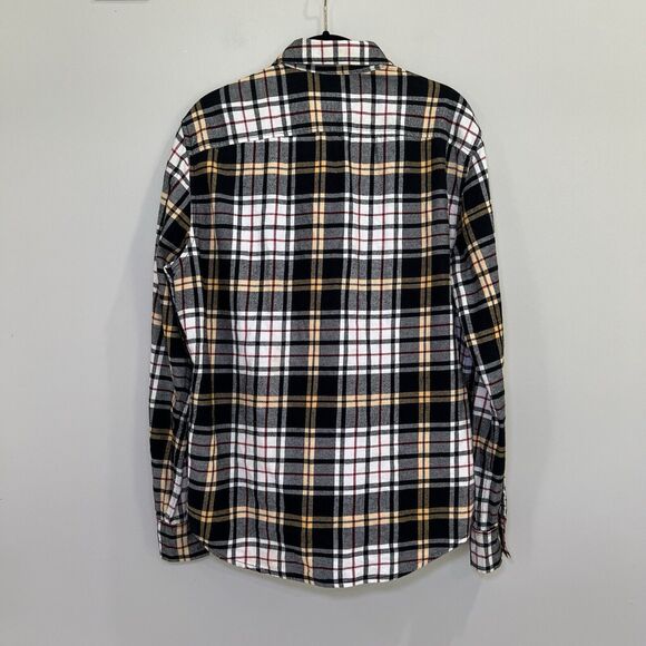 American Eagle Flannel Shirt Mens Size M Classic Fit Button Up Long Sleeve Plaid - Picture 2 of 5